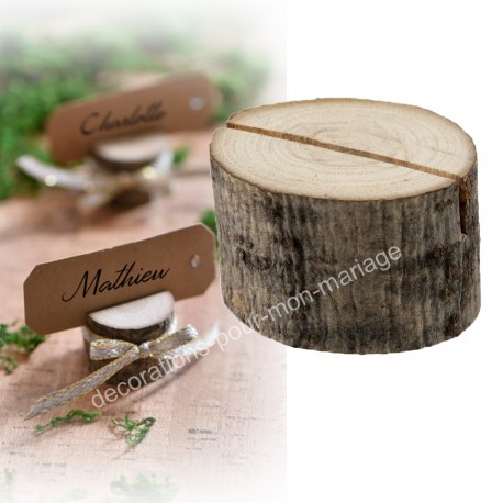 marque-place-rondin-de-bois