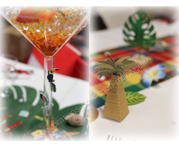 decorations-de-table-tropicales-exotique-verre-martini-et-palmier